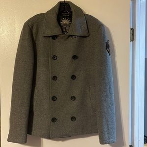 Scotch & Soda Mens pea coat - gray - XLarge